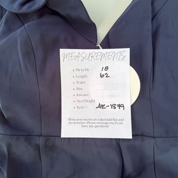 La Maison Talulah Vanity Fair Gown Maxi Dress Sz L Blue Formal Wedding Prom Hoco - Picture 5 of 14